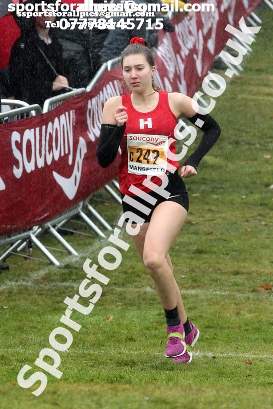 Junior women, National Cross Country Relay Champs., Berry Hill Park, Mansfield.  Photo: David T. Hewitson/Sports for All Pics